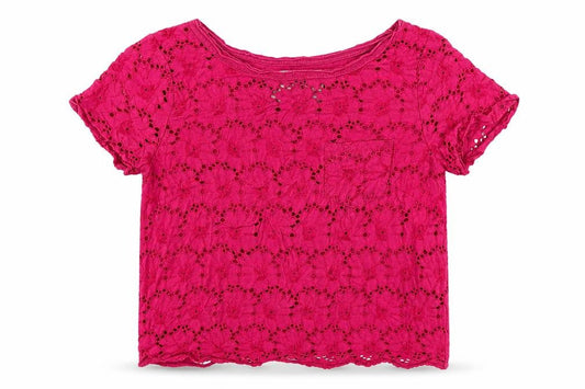 Womens UK Size 10 Falmer Heritage Pink Basic T-Shirt