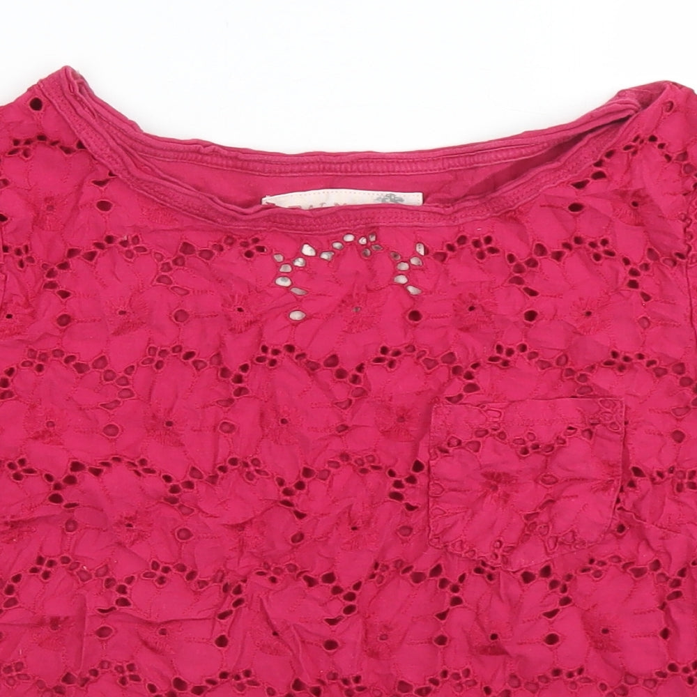 Falmer Heritage Womens Pink  Cotton Basic T-Shirt Size 10 Round Neck