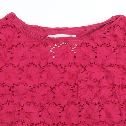 Falmer Heritage Womens Pink  Cotton Basic T-Shirt Size 10 Round Neck