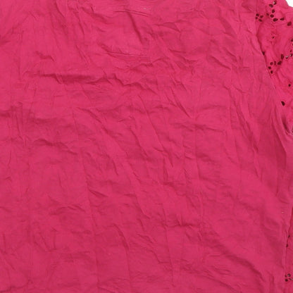 Falmer Heritage Womens Pink  Cotton Basic T-Shirt Size 10 Round Neck