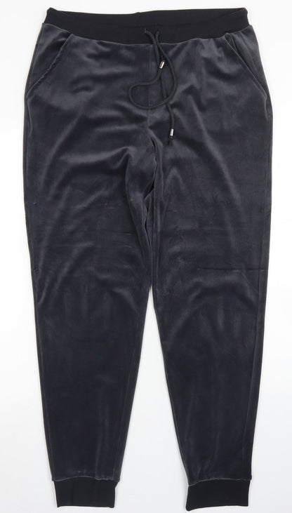 Avenue Womens Grey  Polyester Jogger Trousers Size M L28 in Regular Drawstring