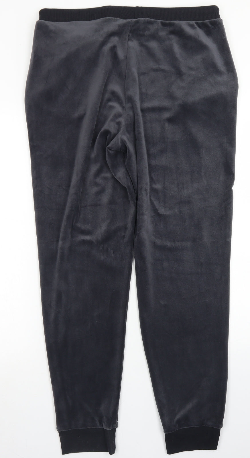 Avenue Womens Grey  Polyester Jogger Trousers Size M L28 in Regular Drawstring