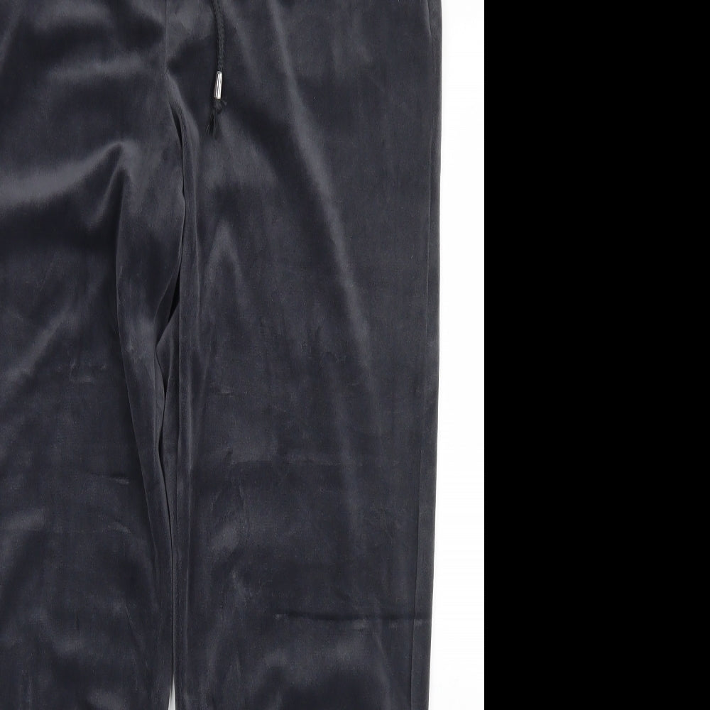 Avenue Womens Grey  Polyester Jogger Trousers Size M L28 in Regular Drawstring