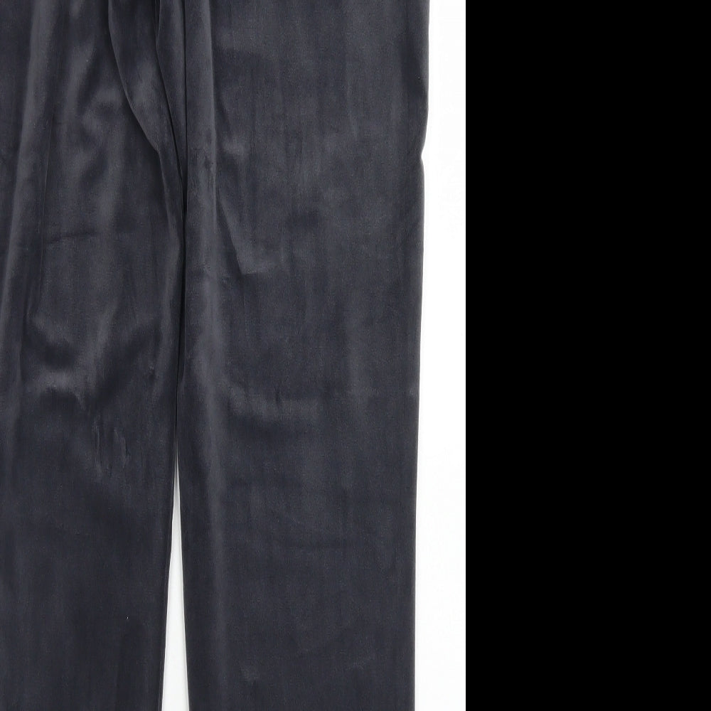 Avenue Womens Grey  Polyester Jogger Trousers Size M L28 in Regular Drawstring