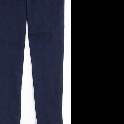 Denim Co Womens Blue  Cotton Skinny Jeans  L29 in Regular Button