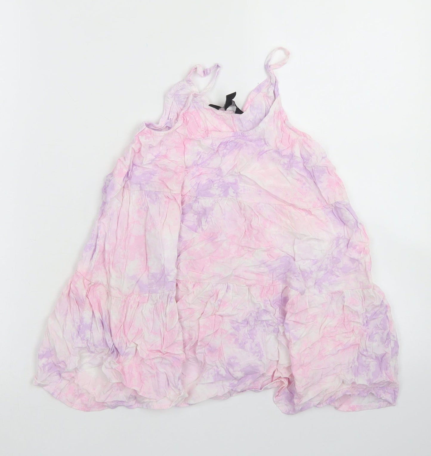 91 Generation Girls Pink  Viscose Camisole Blouse Size 9 Years Round Neck  - Tie dye