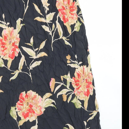 Atmosphere Womens Black Floral Viscose A-Line  Size 16  Off the Shoulder