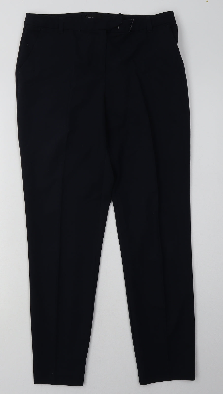 Topshop Womens Blue  Polyester Trousers  Size 10 L30 in Regular Hook & Eye