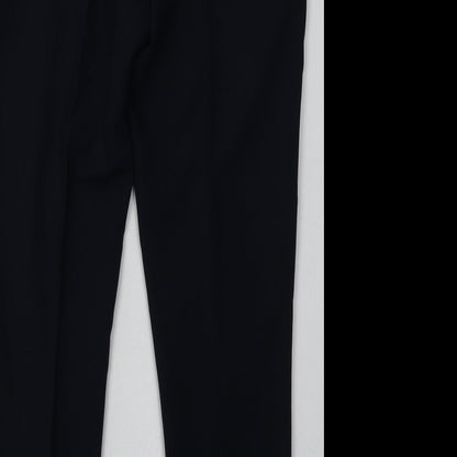 Topshop Womens Blue  Polyester Trousers  Size 10 L30 in Regular Hook & Eye