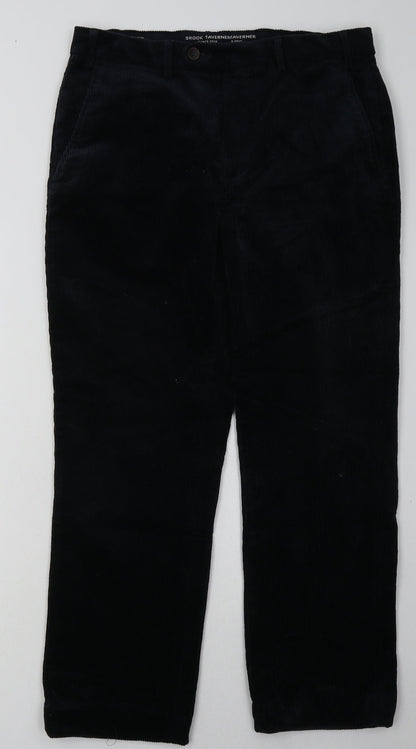 Brook Taverner Mens Blue  Cotton Capri Trousers Size 34 L28 in Regular Button