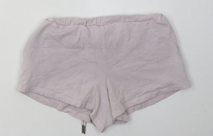 The Couture Club Womens Pink  Cotton Sweat Shorts Size S  Regular Tie