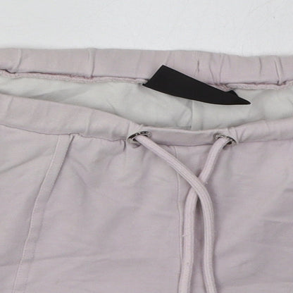 The Couture Club Womens Pink  Cotton Sweat Shorts Size S  Regular Tie
