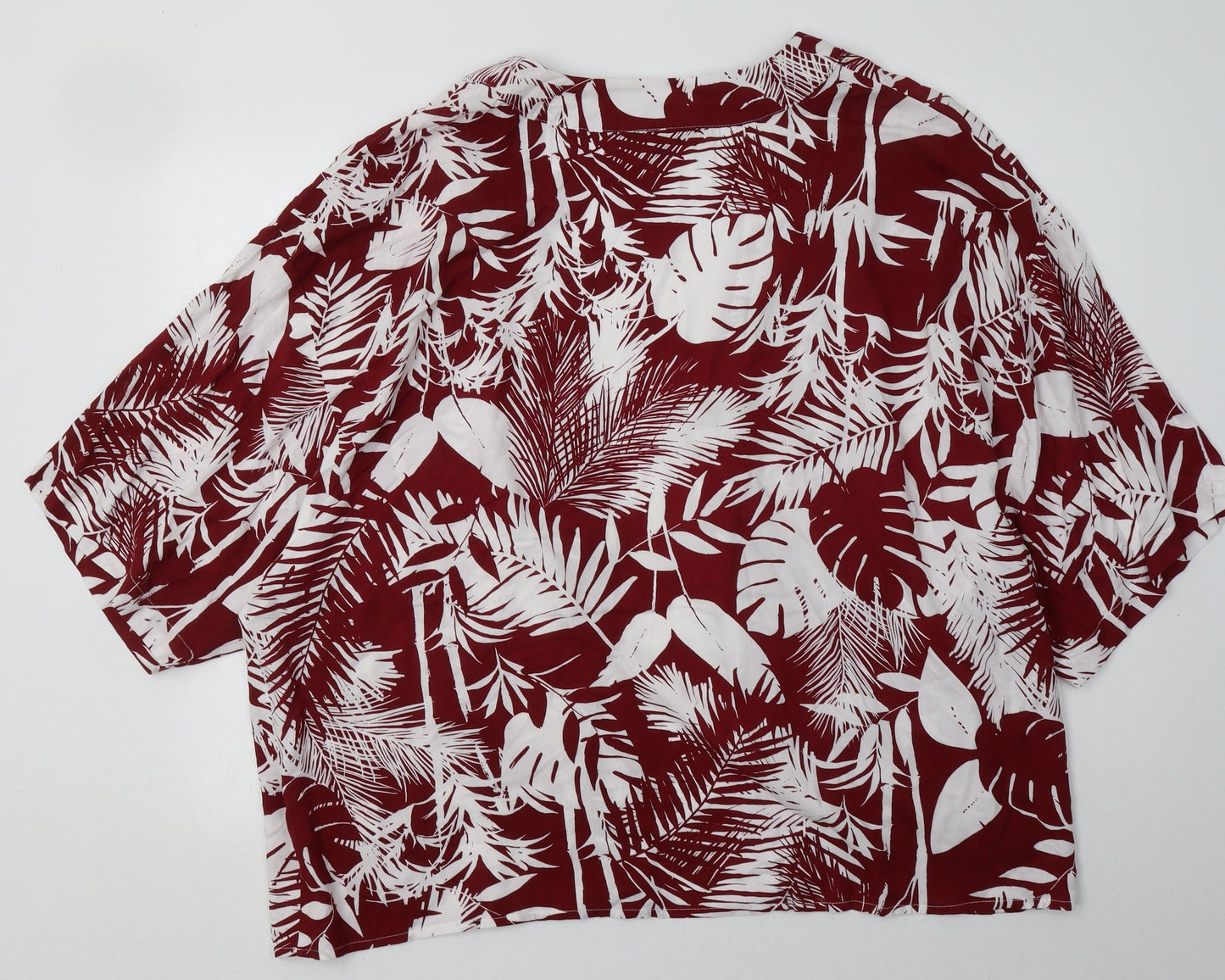Womens UK Size XL Peacocks Red Cardigan Jumper