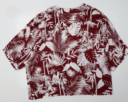 Womens UK Size XL Peacocks Red Cardigan Jumper