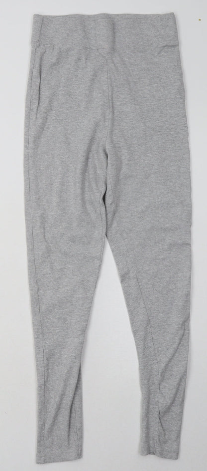 Threadbare Womens Grey  Cotton Capri Trousers Size 12 L28 in Regular