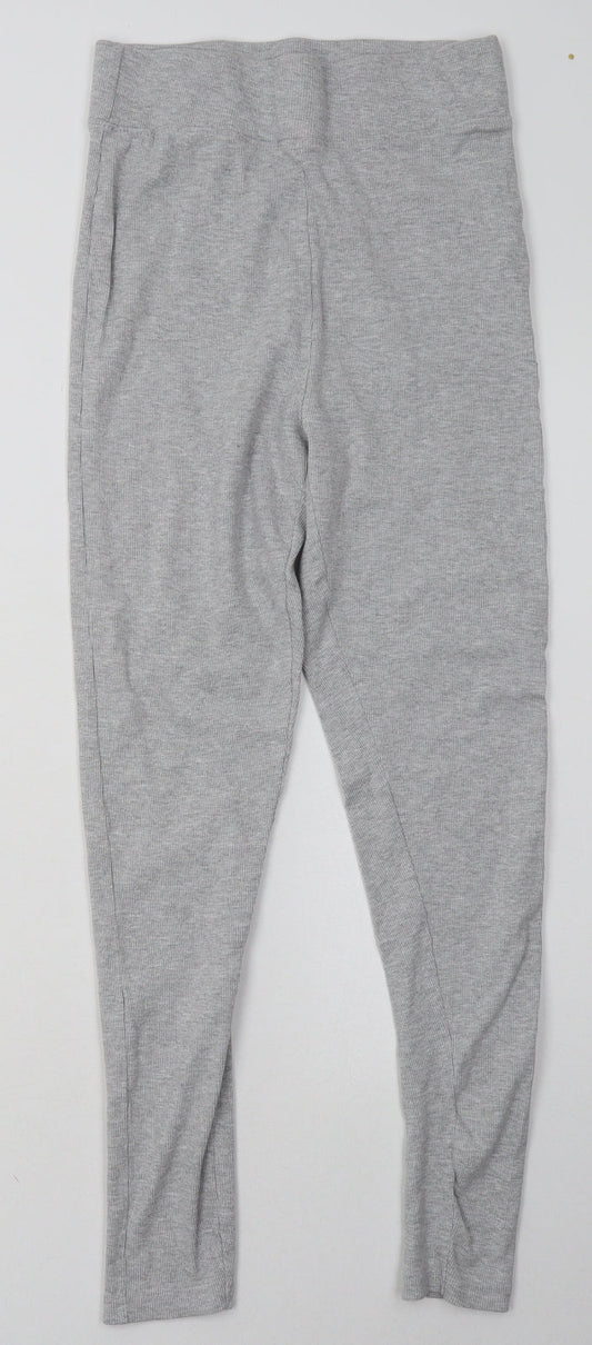Threadbare Womens Grey  Cotton Capri Trousers Size 12 L28 in Regular