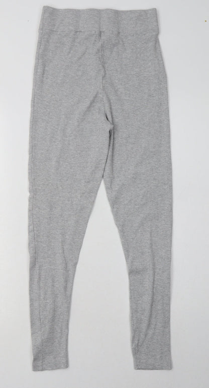Threadbare Womens Grey  Cotton Capri Trousers Size 12 L28 in Regular
