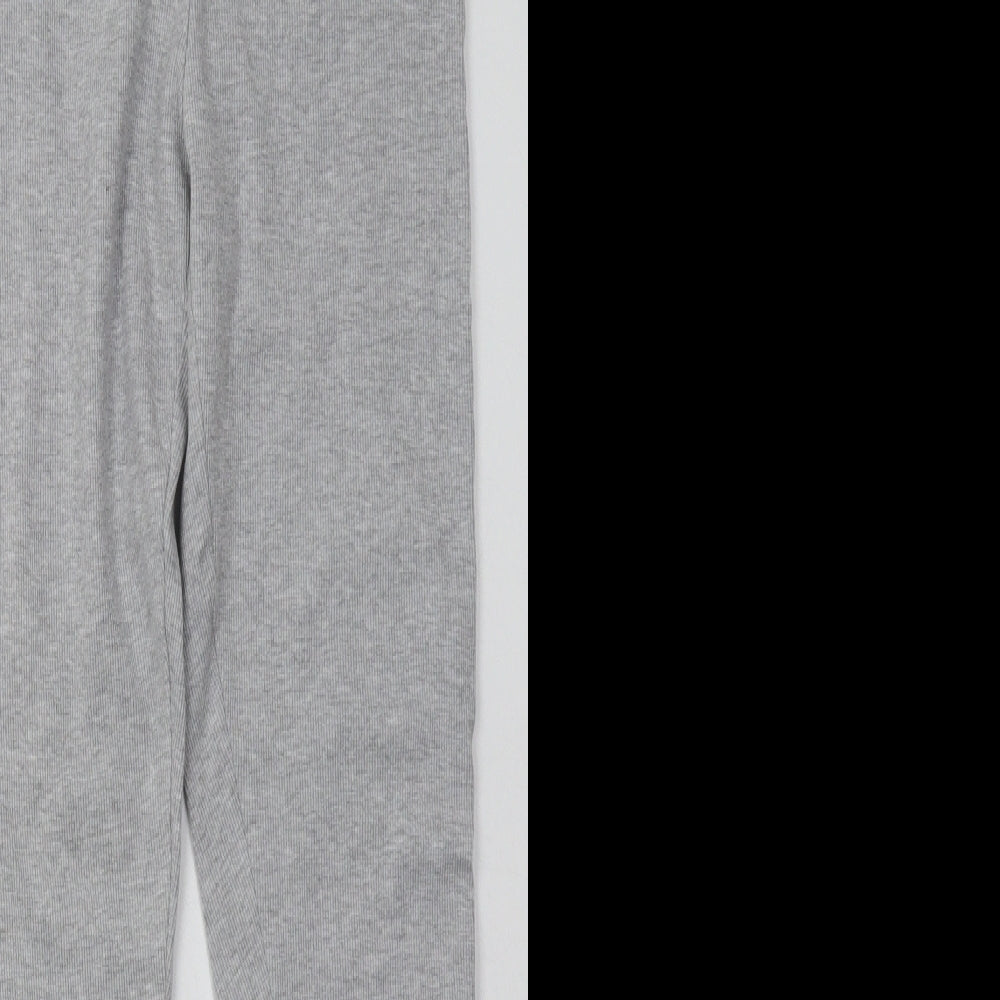 Threadbare Womens Grey  Cotton Capri Trousers Size 12 L28 in Regular