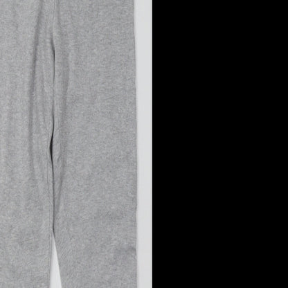 Threadbare Womens Grey  Cotton Capri Trousers Size 12 L28 in Regular