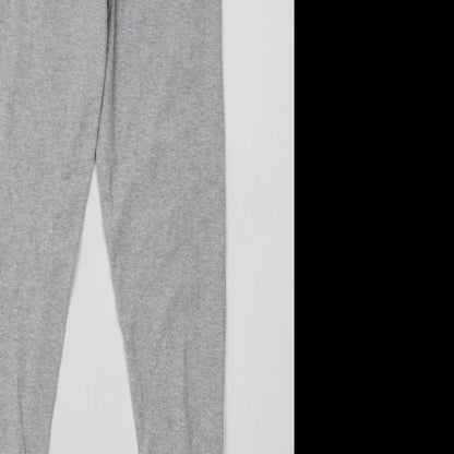 Threadbare Womens Grey  Cotton Capri Trousers Size 12 L28 in Regular