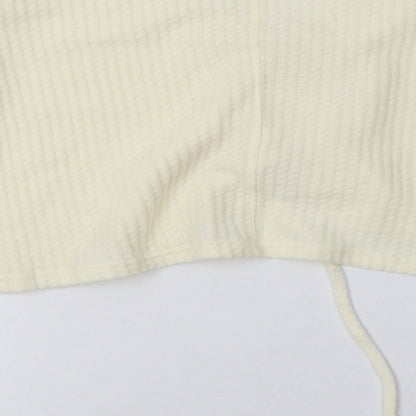 Preworn Womens White  Polyester Pullover Sweatshirt Size M  Pullover