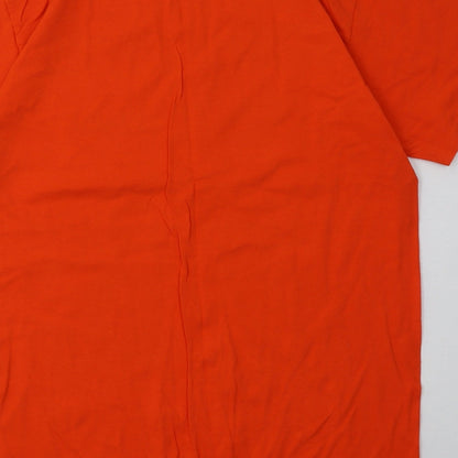 Womens UK Size M Fruit of the Loom Orange Basic T-Shirt