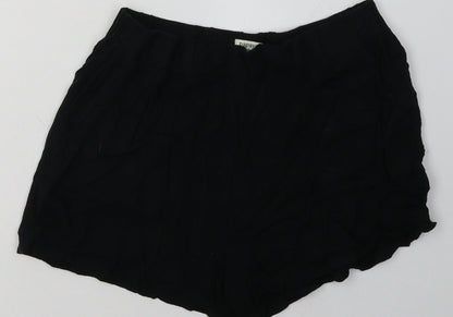 Matalan Womens Black  Viscose Sweat Shorts Size 12  Regular