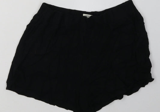 Matalan Womens Black  Viscose Sweat Shorts Size 12  Regular
