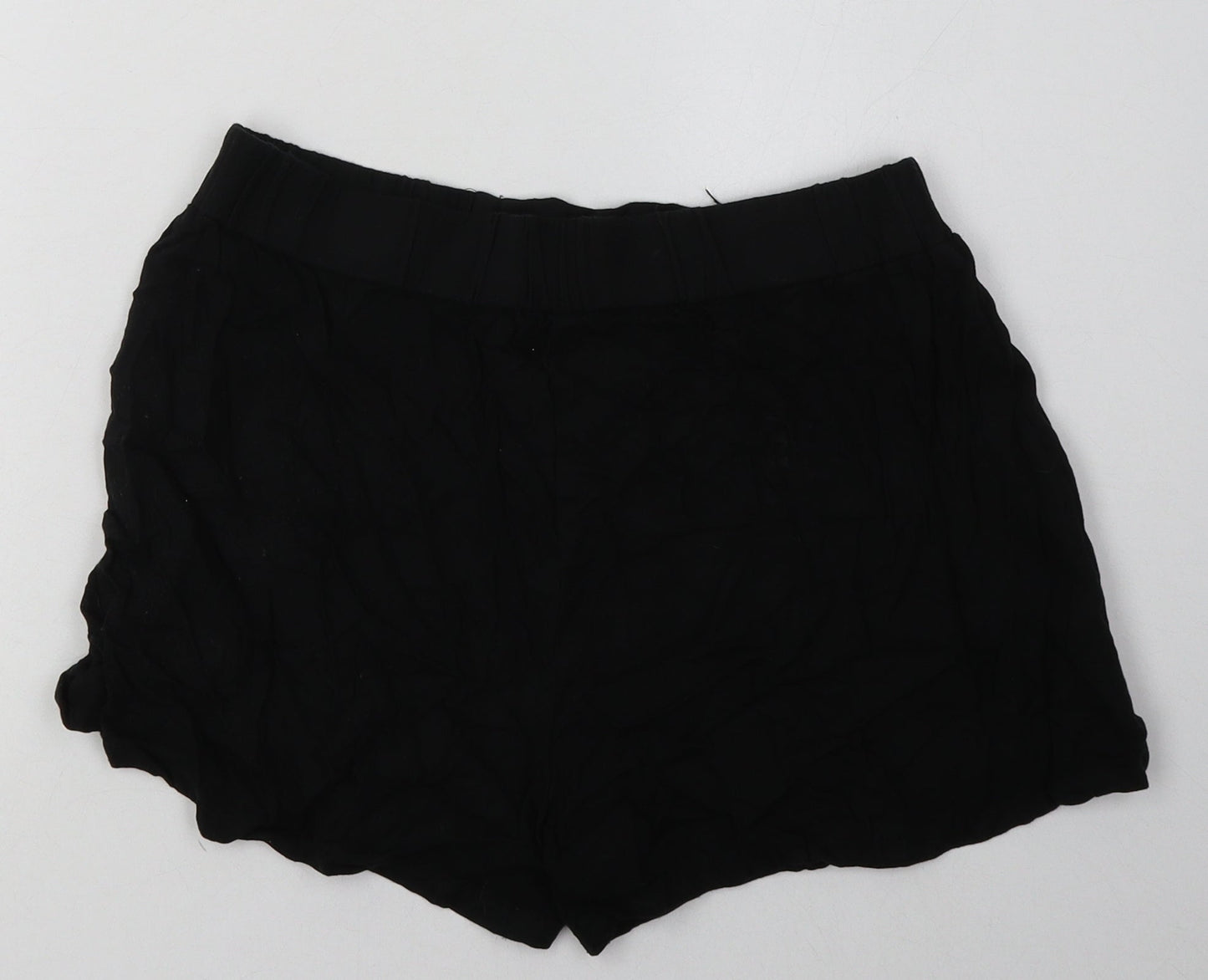 Matalan Womens Black  Viscose Sweat Shorts Size 12  Regular