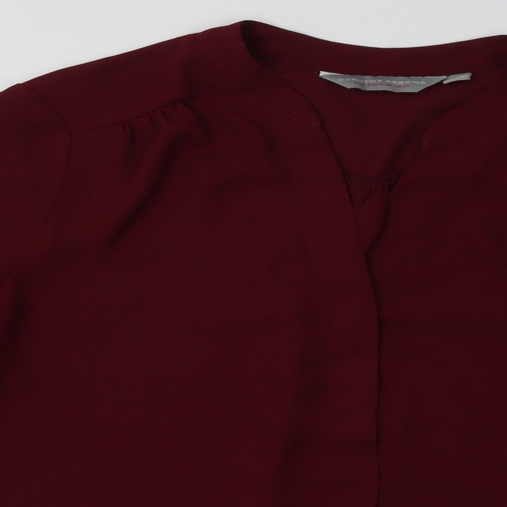 Womens UK Size 10 Dorothy Perkins Purple Basic Blouse