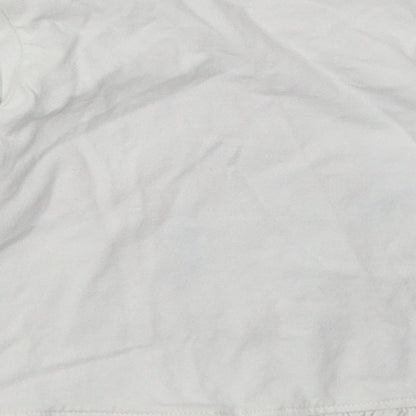 Nutmeg Girls White  Cotton Basic Casual Size 6-9 Months Crew Neck Pullover - all wrapped up with love