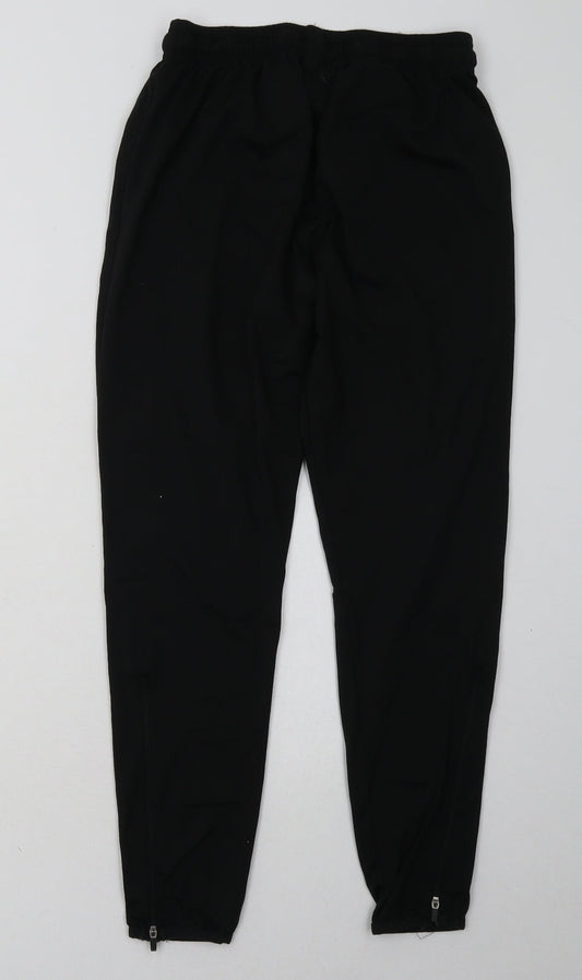 Macron Mens Black  Polyester Jogger Trousers Size XS L28 in Regular Tie - Stoke City