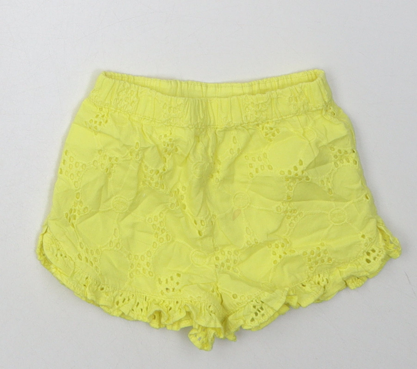 Nutmeg Girls Yellow Argyle/Diamond Cotton Shorts Outfit/Set Size 0-3 Months