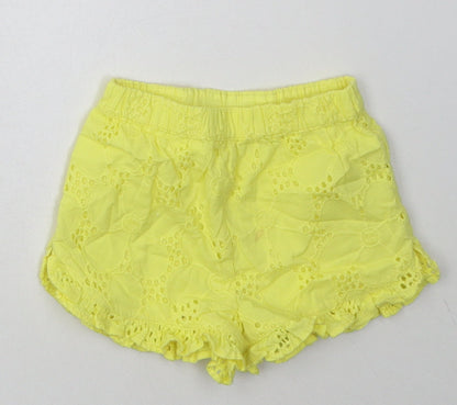 Nutmeg Girls Yellow Argyle/Diamond Cotton Shorts Outfit/Set Size 0-3 Months
