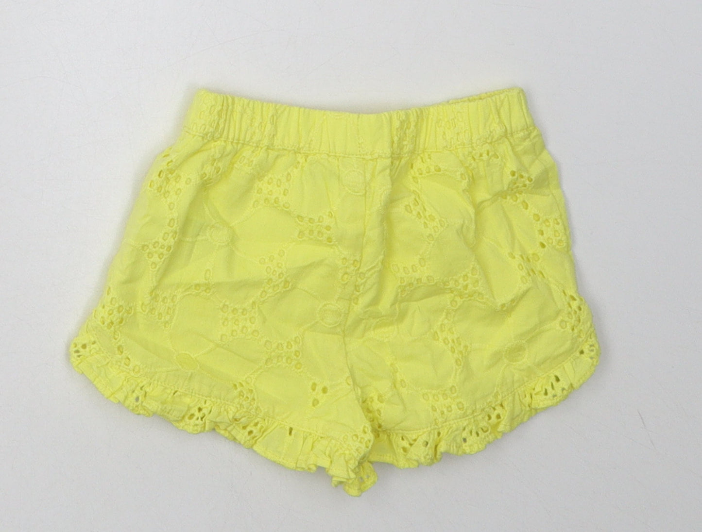 Nutmeg Girls Yellow Argyle/Diamond Cotton Shorts Outfit/Set Size 0-3 Months