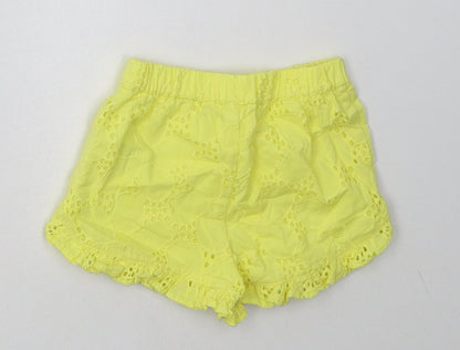 Nutmeg Girls Yellow Argyle/Diamond Cotton Shorts Outfit/Set Size 0-3 Months