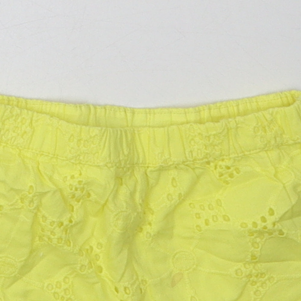 Nutmeg Girls Yellow Argyle/Diamond Cotton Shorts Outfit/Set Size 0-3 Months