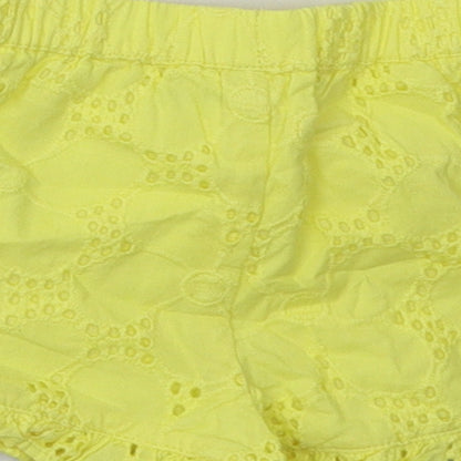 Nutmeg Girls Yellow Argyle/Diamond Cotton Shorts Outfit/Set Size 0-3 Months