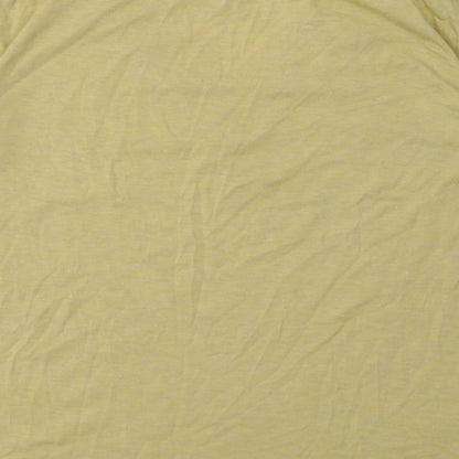 Womens UK Size S ICHI Yellow Basic T-Shirt