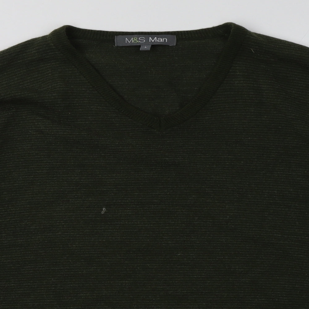 Mens UK Size L Marks and Spencer Green Pullover Sweatshirt