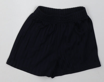 George Boys Blue Striped Polyester Sweat Shorts Size 3-4 Years  Regular  - School Wear