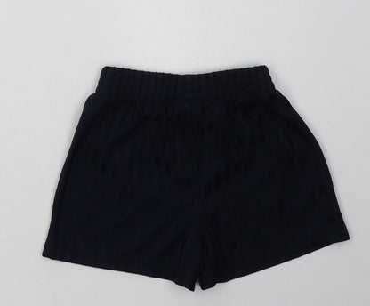 George Boys Blue Striped Polyester Sweat Shorts Size 3-4 Years  Regular  - School Wear