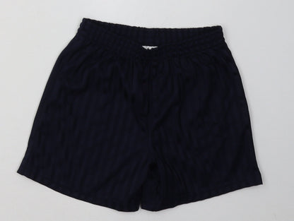 George Boys Blue Striped Polyester Sweat Shorts Size 6-7 Years  Regular  - School Wear