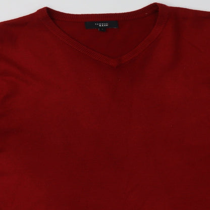 Mens UK Size S Debenhams Red Pullover Sweatshirt