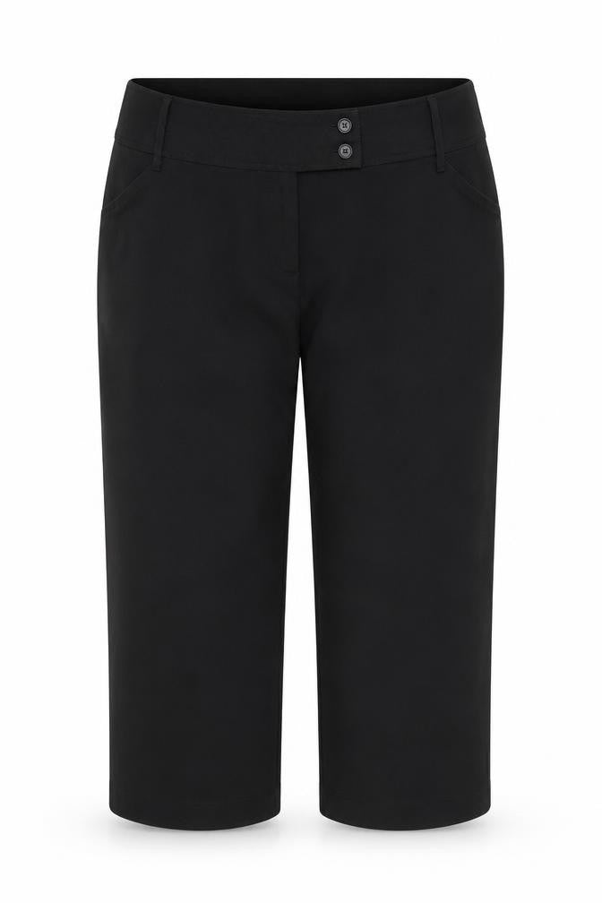 Womens UK Size 20 XE Regular Fit Capri Black Trousers