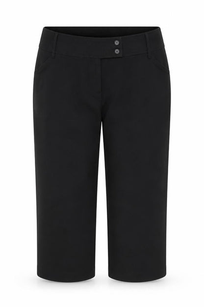 Womens UK Size 20 XE Regular Fit Capri Black Trousers