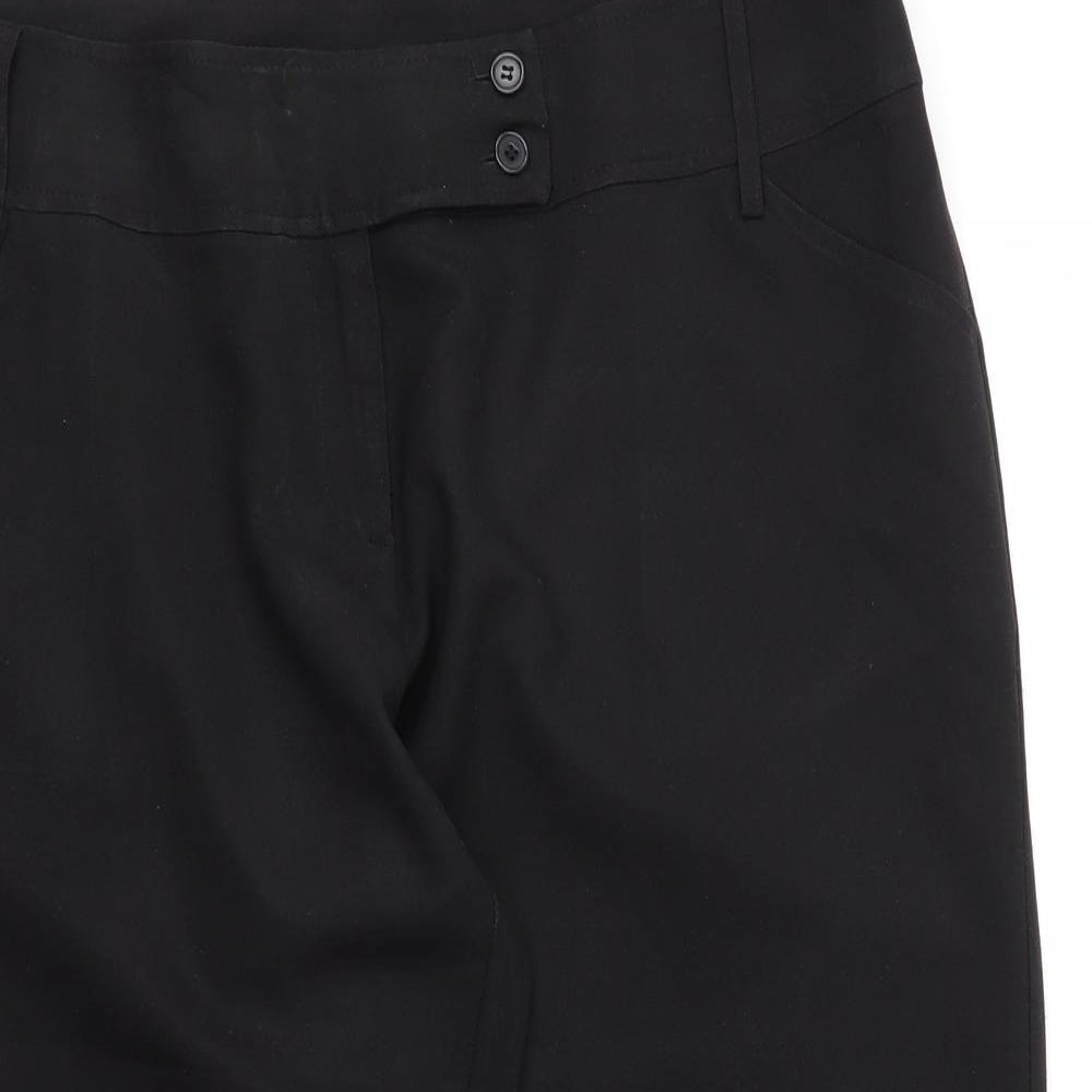 Womens UK Size 20 XE Regular Fit Capri Black Trousers