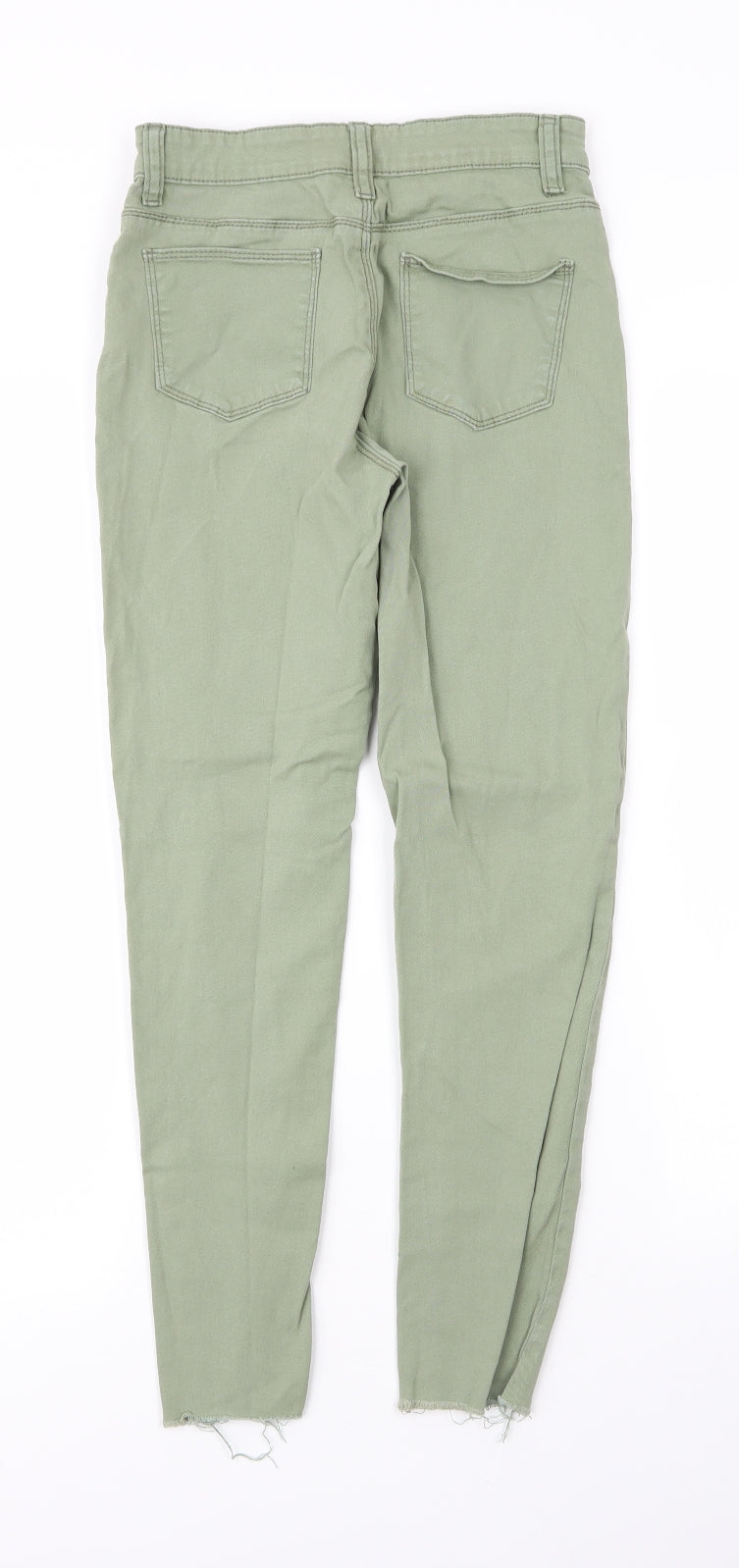 Primark Girls Green  Cotton Skinny Jeans Size 11 Years L25 in Regular Zip
