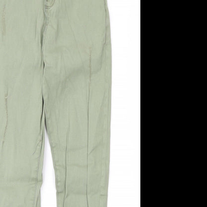 Primark Girls Green  Cotton Skinny Jeans Size 11 Years L25 in Regular Zip