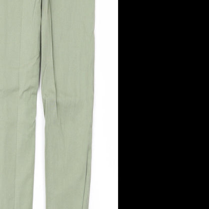 Primark Girls Green  Cotton Skinny Jeans Size 11 Years L25 in Regular Zip